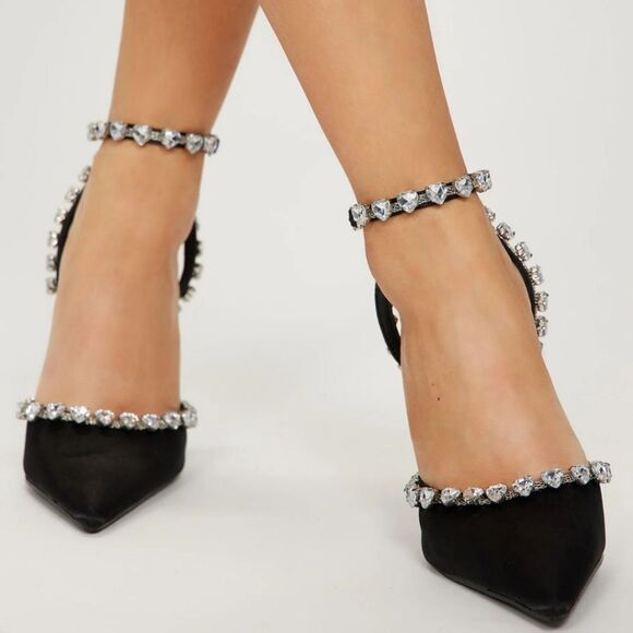 BRAND NEW TOP MODA POINTED TOE JEWEL STUDDED ANKLE STRAP CLOSURE SANDAL - Picture 4 of 16